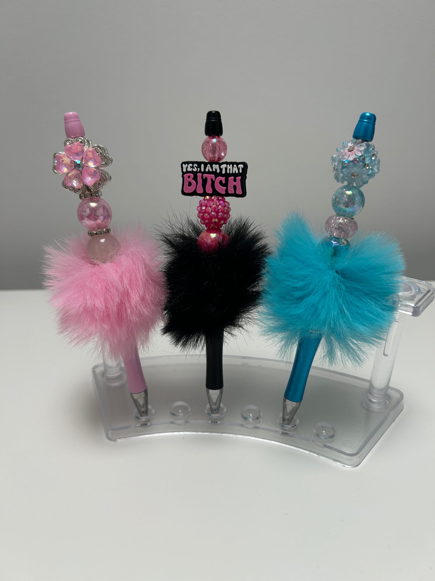 Fluffy Beaded Pens